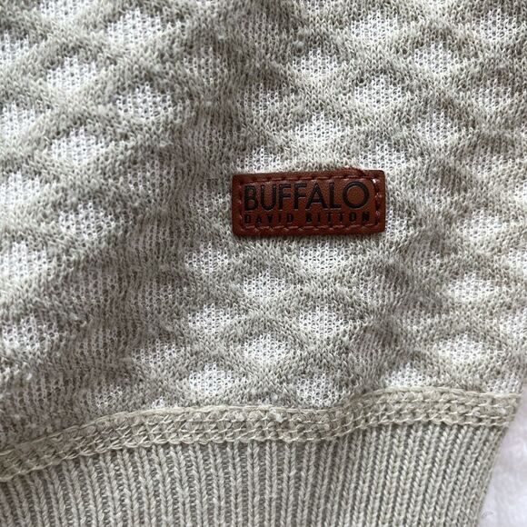 Buffalo David Bitton Willians Notch Collar Shirt Short Sleeve Sweater Mens Large - Picture 9 of 14